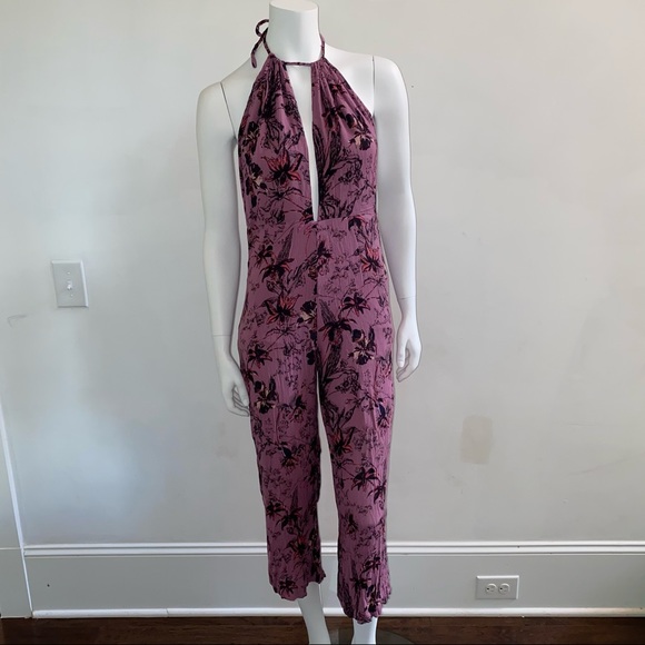 Free People Purple Floral Jumpsuit - Picture 2 of 4
